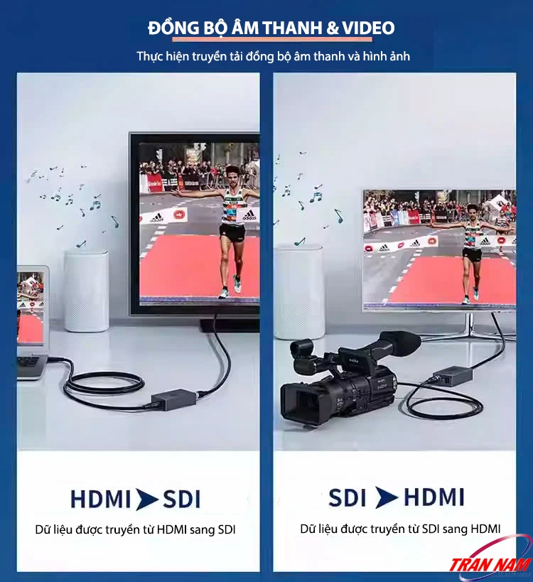 Unitek V144A – Bộ Chuyển SDI Sang HDMI Đồng Bộ Âm Thanh & Video Chuẩn 1080P Bộ chuyển SDI sang HDMI Unitek V144A hỗ trợ truyền đồng bộ âm thanh và hình ảnh, tương thích camera và màn hình HDMI, chất lượng Full HD 1080P