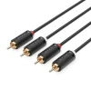 Cáp AV RCA 2 đầu hoa sen Jasoz C105 – Dây âm thanh 2RCA sang 2RCA mạ vàng, truyền tín hiệu stereo ổn định, chống nhiễu, lõi đồng 28AWG