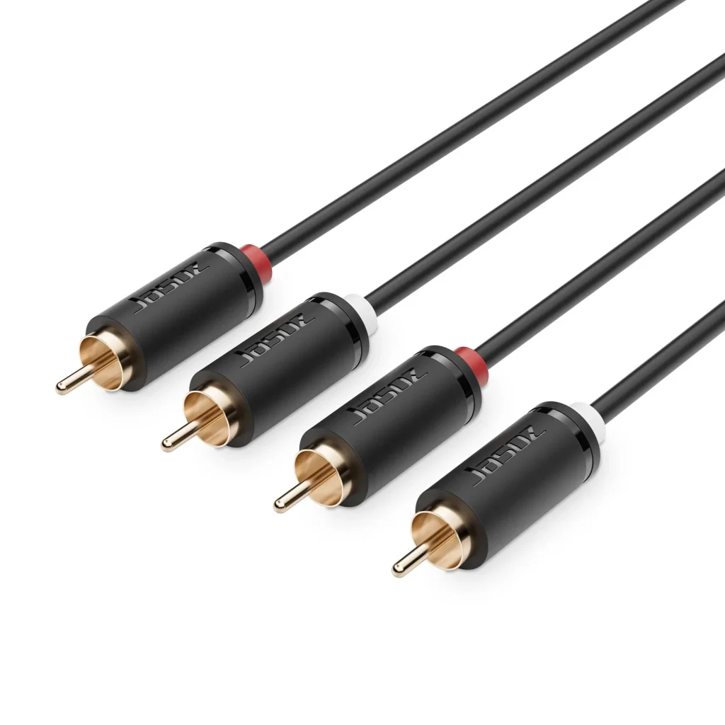 Cáp AV RCA 2 Đầu Hoa Sen Mạ Vàng Jasoz C105 2 Cáp AV RCA 2 đầu hoa sen Jasoz C105 – Dây âm thanh 2RCA sang 2RCA mạ vàng, truyền tín hiệu stereo ổn định, chống nhiễu, lõi đồng 28AWG