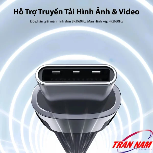 Cáp USB4 Jasoz T-D223 13cm USB-C to USB-C hỗ trợ truyền tải hình ảnh và video 8K@60Hz, 4K kép@60Hz