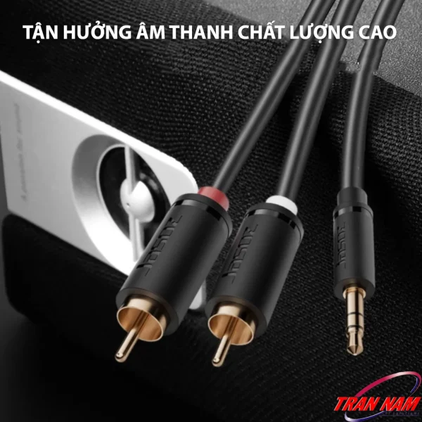 Cáp Audio 3.5mm Sang 2 RCA Jasoz C104 – Kết nối loa, ampli, TV, tận hưởng âm thanh chất lượng cao