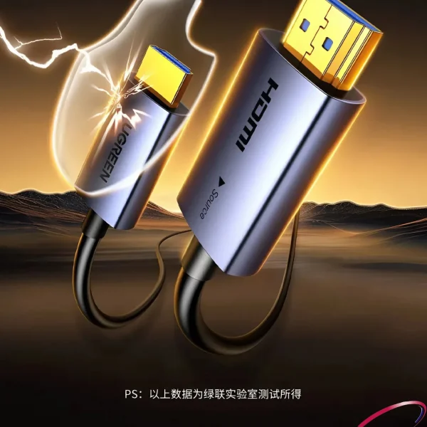 Cáp HDMI Dài 60M Dây Sợi Quang Hỗ Trợ 4K@60Hz Ugreen 45510 9 Cáp HDMI 2.0 Sợi Quang Ugreen HD178 – Ugreen 45503, 45504, 45505, 45506, 45507, 45508, 45509, 45510, 45511, 45512 – đầu HDMI mạ vàng chống oxy hóa, truyền 4K@60Hz HDR ổn định, không suy hao tín hiệu.