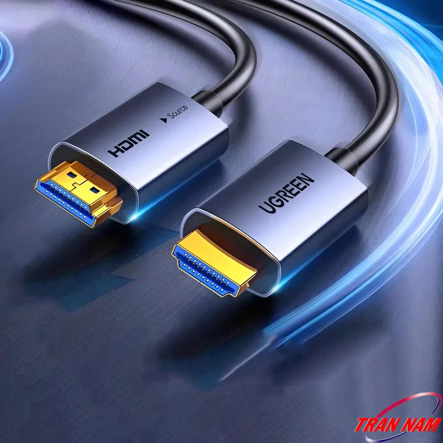 Cáp HDMI 2.0 Sợi Quang Ugreen HD178 (Ugreen 45503–45512) – Đầu HDMI mạ vàng, thiết kế cao cấp, truyền 4K@60Hz ổn định. Cáp HDMI 2.0 Sợi Quang Ugreen HD178 – Ugreen 45503, 45504, 45505, 45506, 45507, 45508, 45509, 45510, 45511, 45512 – đầu HDMI mạ vàng, vỏ hợp kim nhôm, truyền tín hiệu 4K@60Hz HDR ổn định, không suy hao.