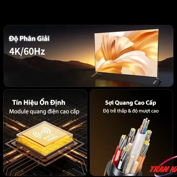 Dây HDMI Sợi Quang Dài 15M Hỗ Trợ 4K@60Hz HDR Ugreen 45504 9 Cáp HDMI 2.0 Sợi Quang Ugreen HD178 – Ugreen 45503, 45504, 45505, 45506, 45507, 45508, 45509, 45510, 45511, 45512 – hỗ trợ độ phân giải 4K@60Hz, module quang điện cao cấp, sợi quang chất lượng cao độ trễ thấp và tín hiệu ổn định.