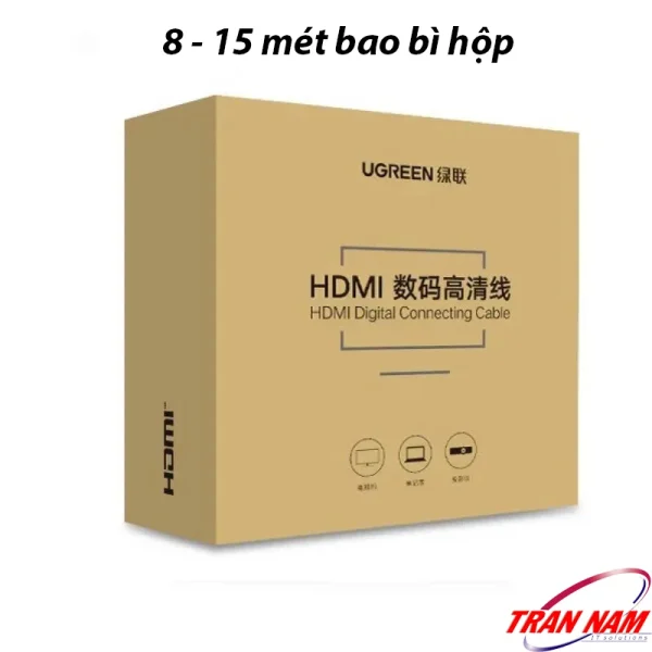 Cáp HDMI 15M Hỗ Trợ 8K@60Hz, 4K@240Hz Ugreen 45437 13 Cáp HDMI 2.1 8K Ugreen HD175 Ugreen 45435 45436 45437, chiều dài 8 – 15 m, đóng gói bao bì hộp chính hãng Ugreen