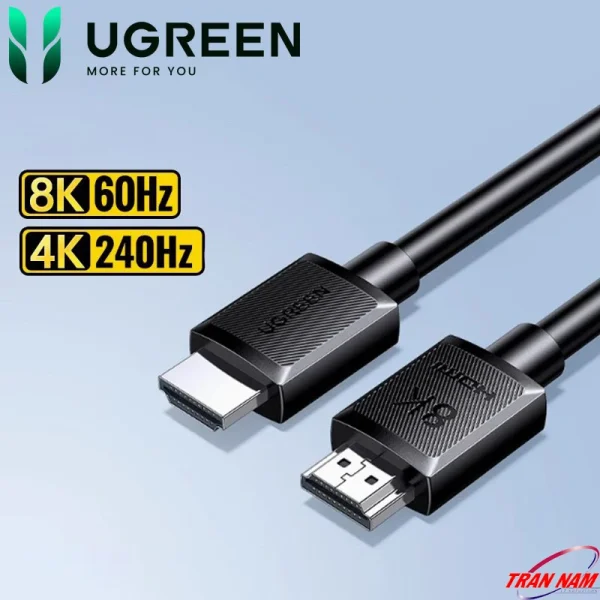 Cáp HDMI 15M Hỗ Trợ 8K@60Hz, 4K@240Hz Ugreen 45437 1 Cáp HDMI 2.1 8K Ugreen HD175 Ugreen 45429 45430 45431 45432 45433 45434 45435 45436 45437, hỗ trợ 8K@60Hz, 4K@240Hz, băng thông 48Gbps, thương hiệu Ugreen