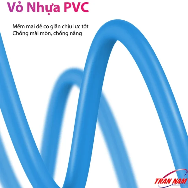 Cáp mạng Jasoz E104 Cat6 UTP vỏ nhựa PVC mềm mại, co giãn tốt, chống mài mòn, chống nắng – SKU T-E130 đến T-E138