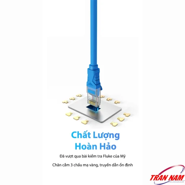 Cáp mạng Jasoz E104 CAT6 UTP lõi đồng nguyên chất, đầu RJ45 mạ vàng 1U, vượt qua kiểm định Fluke – SKU T-E130 đến T-E138