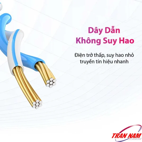 Cáp mạng RJ45 Cat6 Jasoz E102 – Dây dẫn lõi CCA 26AWG không suy hao, điện trở thấp, truyền tín hiệu Gigabit 1000Mbps nhanh và ổn định. Áp dụng cho toàn bộ SKU Jasoz T-E112 đến T-E120, T-E272, T-E273 (0.5m – 30m).