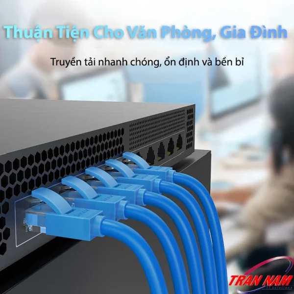 Cáp mạng RJ45 Cat6 Jasoz E102 – Giải pháp kết nối Internet nhanh chóng, ổn định và bền bỉ cho văn phòng và gia đình. Phù hợp kết nối PC, laptop, router, switch, camera. Áp dụng cho toàn bộ SKU Jasoz T-E112 đến T-E120, T-E272, T-E273 (0.5m – 30m).
