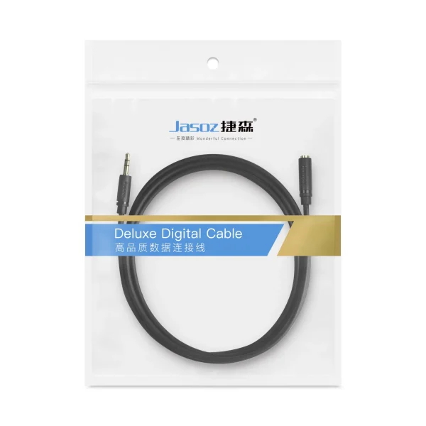 Cáp Nối Dài Audio 3.5mm Male To Female Jasoz C106, dây nối dài tai nghe – loa – ampli, đầu cắm mạ vàng 24K, lõi đồng nguyên chất 29AWG, chống nhiễu tốt