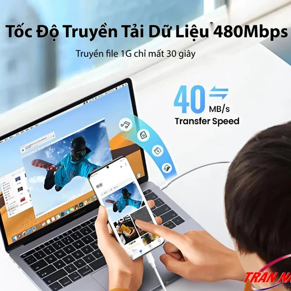 Cáp USB-C to USB-C Jasoz D122 PD 100W truyền dữ liệu 480Mbps tốc độ 40MB/s cho MacBook, Laptop, Smartphone – SKU T-D217 1m, T-D218 1.5m, T-D219 2m