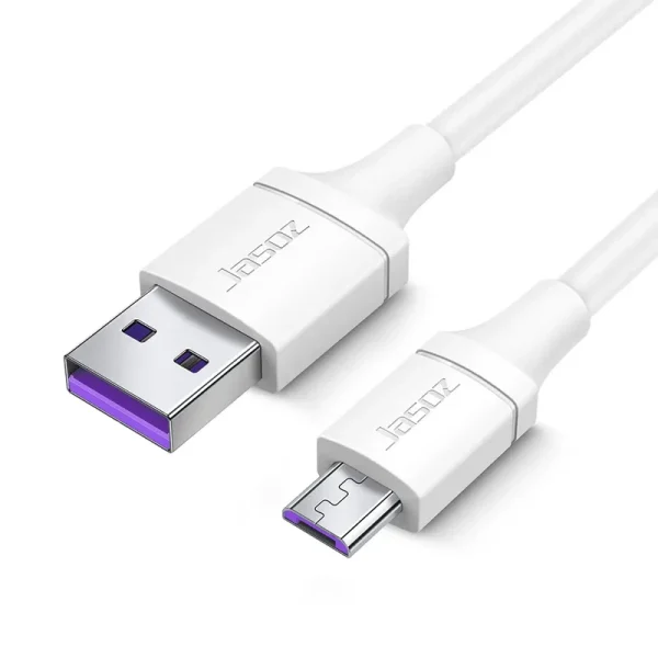 Cáp Micro USB Jasoz D112 hỗ trợ sạc nhanh 3A, truyền dữ liệu 480Mbps ổn định, lõi đồng nguyên chất, đầu mạ Nickel, vỏ TPE bền bỉ