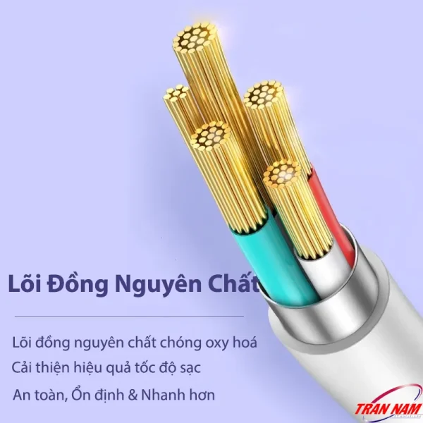 Cáp Micro USB Jasoz D112 lõi đồng nguyên chất chống oxy hóa, sạc nhanh an toàn và ổn định