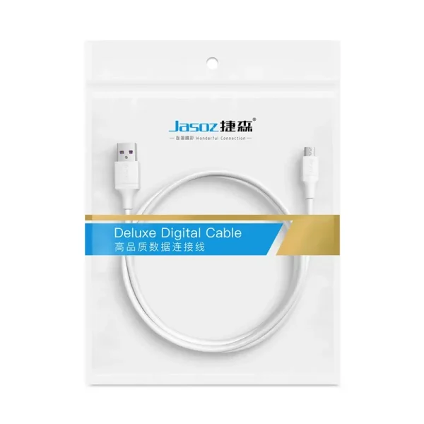 Bao bì đóng gói cáp Micro USB Jasoz D112 – hỗ trợ sạc nhanh 3A, truyền dữ liệu 480Mbps, dây lõi đồng nguyên chất, vỏ TPE bền bỉ