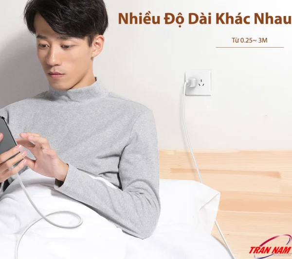 Cáp sạc nhanh Jasoz D117 USB to Type-C 66W 6A nhiều độ dài từ 0.5m, 1m, 1.5m đến 3m tiện lợi sử dụng