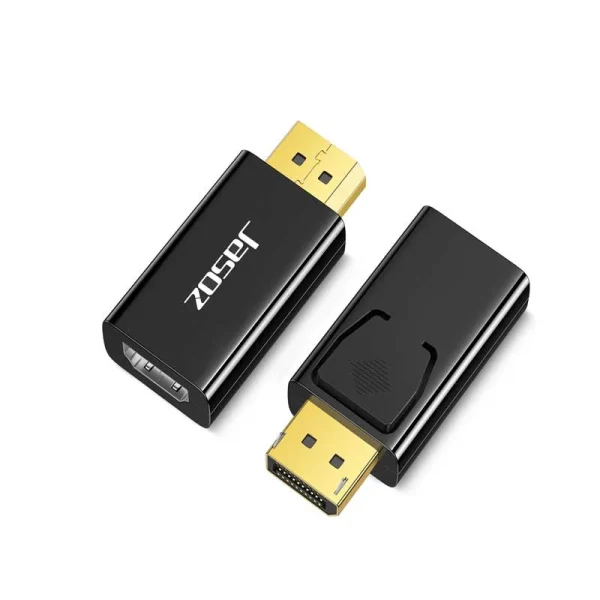Đầu chuyển DisplayPort sang HDMI Jasoz T-G145 hỗ trợ Full HD 1080p, đầu cắm mạ vàng chống oxy hóa, vỏ ABS bền đẹp – tương thích PC, màn hình, máy chiếu.