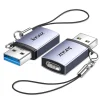 Đầu chuyển OTG USB 3.0 sang Type-C Jasoz T-G160 có dây treo tiện dụng, hỗ trợ sạc nhanh 18W, truyền dữ liệu 5Gbps, nghe nhạc USB-C, vỏ hợp kim nhôm chống nhiễu, bền đẹp.