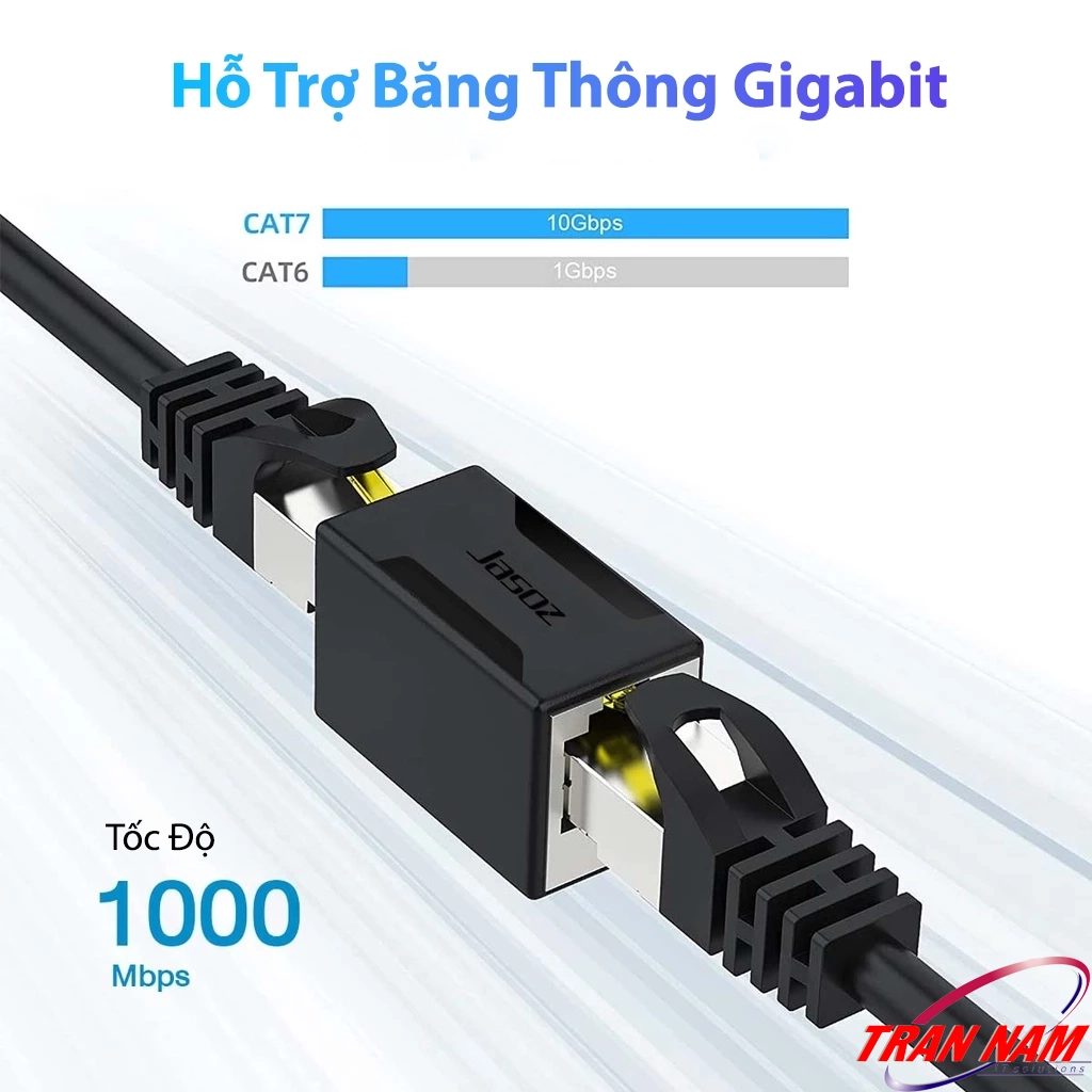 Đầu nối dây mạng RJ45 Jasoz G129 hỗ trợ tốc độ Gigabit 1000Mbps, chân tiếp xúc lõi đồng mạ vàng 24K – SKU T-G148 (đen), T-G149 (trắng)