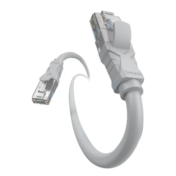 Cáp mạng Cat5E Jasoz E103 bấm sẵn 2 đầu RJ45 mạ vàng 1U, lõi đồng nguyên chất 28AWG, tốc độ Gigabit 1000Mbps. Dùng chung cho SKU Jasoz T-E122, T-E123, T-E124, T-E125, T-E126, T-E127, T-E128, T-E129 với chiều dài 1m đến 20m.