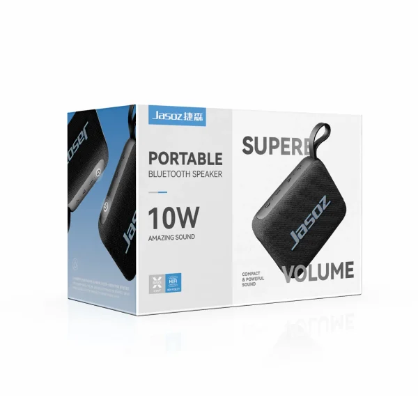 Hộp sản phẩm Loa Bluetooth Jasoz K113 Đen – Portable Bluetooth Speaker 10W Bluetooth 5.2 Pin 1200mAh Chống Nước TWS