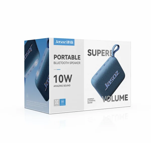 Hộp sản phẩm Loa Bluetooth Jasoz K113 T-K156 Màu Xanh – Portable Bluetooth Speaker 10W Bluetooth 5.2 Pin 1200mAh TWS Chống Nước