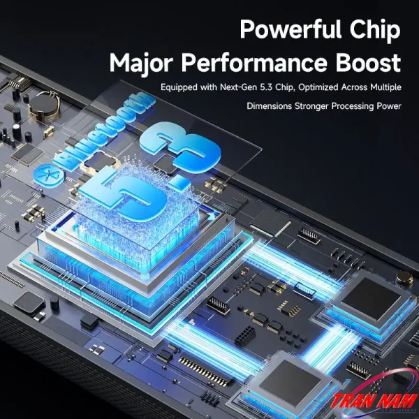 Chip Bluetooth 5.3 hiệu năng cao – Công nghệ xử lý âm thanh ổn định cho Loa Bluetooth Jasoz T-K162