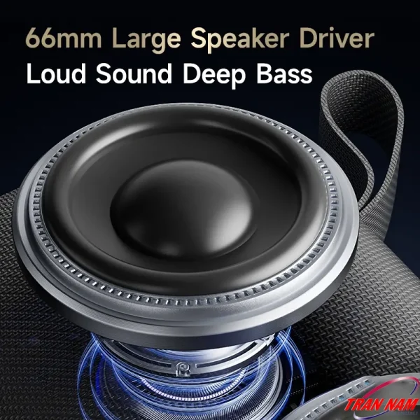 Driver loa 66mm trên Loa Bluetooth Jasoz T-K162 – Âm thanh lớn, bass sâu và rõ ràng