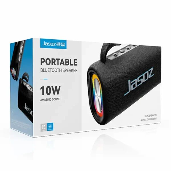 Hộp sản phẩm Loa Bluetooth Pro Jasoz T-K159 – Công suất 10W, Bluetooth 5.2, Pin 1800mAh, Chống Nước IPX5