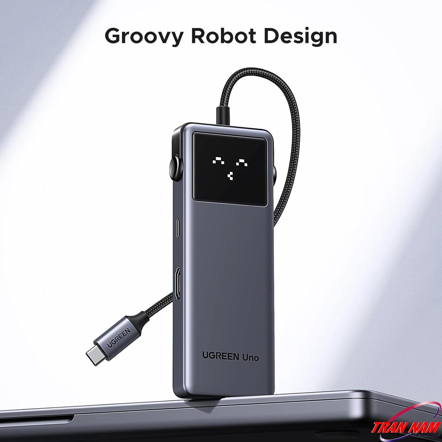 Ugreen 35998 CM888 – Hub USB-C Groovy Robot Uno, HDMI 4K60Hz, USB 3.2 Gen2 10Gbps Hub USB-C 6-in-1 Ugreen 35998 CM888 với thiết kế Groovy Robot Uno, hỗ trợ HDMI 4K60Hz, USB 3.2 10Gbps và sạc PD 100W