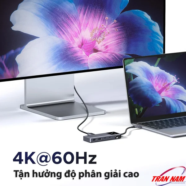 Hub Chuyển USB-C 6 trong 1 Hỗ Trợ 4K@60Hz , 2x USB 3.2, 2x USB-C 3.2 Tốc Độ 10Gbps Ugreen 35998 6 Hub USB-C Ugreen 35998 CM888 hỗ trợ HDMI 4K 60Hz kết nối laptop với màn hình ngoài độ phân giải cao