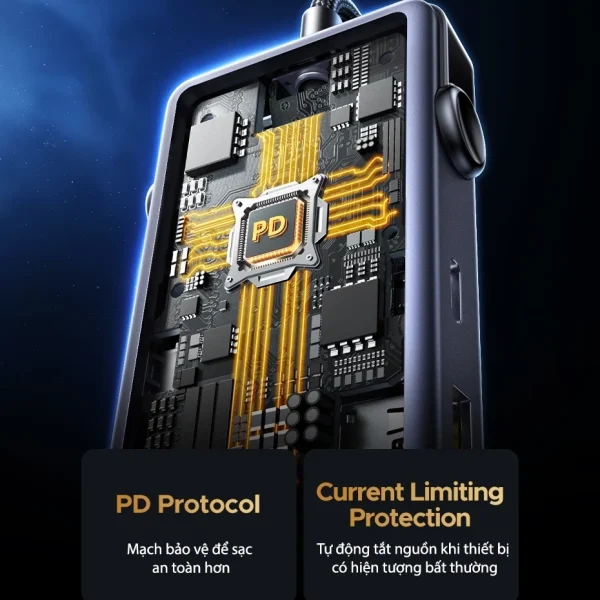 Mạch bảo vệ PD và chống quá dòng của Hub USB-C Ugreen 45155