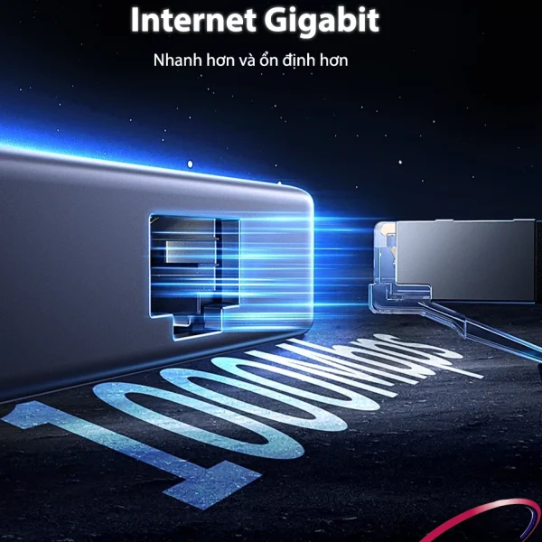 Cổng mạng LAN Gigabit 1000Mbps của Hub USB-C Ugreen 45155