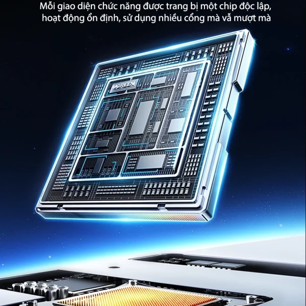 Chipset mạnh mẽ hỗ trợ hoạt động ổn định trên Hub USB-C Ugreen 45155