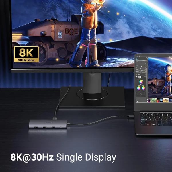 Hub USB-C 10 in 1 Hỗ Trợ 2 Cổng HDMI 8K30Hz & 4K@60Hz, 3x USB-A, 1x USB-C,1xSD, 1x TF, LAN 1Gbps PD100W Ugreen 15534 3 Hub USB-C 10 in 1 Hỗ Trợ 2 Cổng HDMI 8K30Hz & 4K@60Hz, 3x USB-A, 1x USB-C,1xSD, 1x TF, LAN 1Gbps PD100W Ugreen 15534 (23)