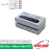 Bộ chia sẻ máy in DETECH DT-8341 4 cổng USB 2.0 vỏ nhôm chính hãng