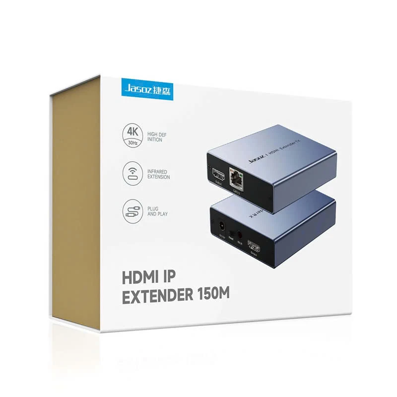 Bộ Truyền HDMI Qua Dây Mạng 150M Jasoz T-G198 Hỗ Trợ Tính Năng 1 Bộ Phát Nhiều Bộ Nhận (2) Hộp Đựng Sản Phẩm Bộ Truyền HDMI Qua Dây Mạng 150M Jasoz T-G198
