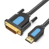 Cáp chuyển HDMI sang DVI Jasoz A105 — đầu DVI-D 24+1 mạ vàng có vít cố định và đầu HDMI Type-A mạ vàng, logo Jasoz