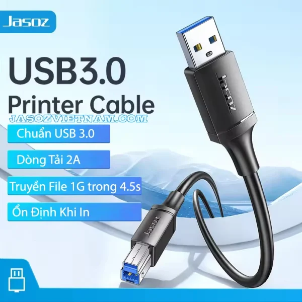 Cáp dữ liệu USB-B to USB 3.0 kết nối ổ cứng, hdd box, máy in Jasoz D113 1 Cap-du-lieu-USB-B-to-USB-3.0-ket-noi-o-cung,-hdd-box,-may-in-Jasoz-D113