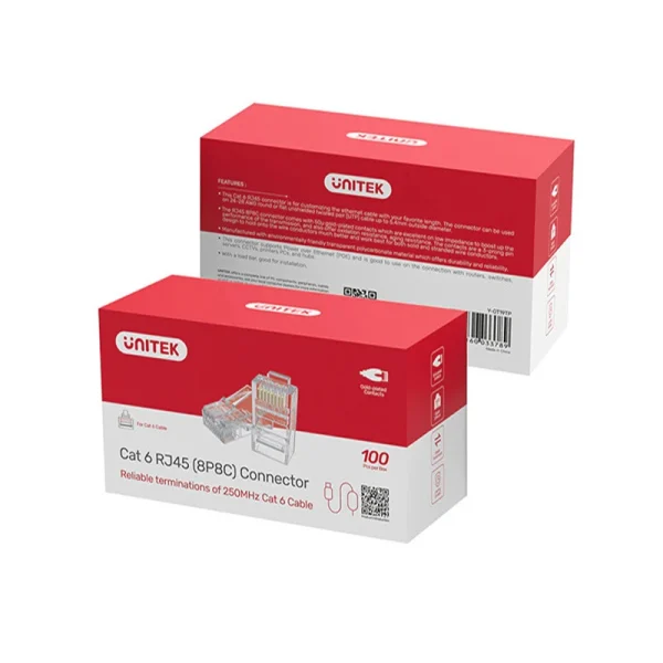 Đầu Bấm Mạng RJ45 Cat6 Xuyên Thấu Unitek OT1091ATP01 1 Đầu Bấm Mạng RJ45 Cat6 Xuyên Thấu Unitek OT1091ATP01