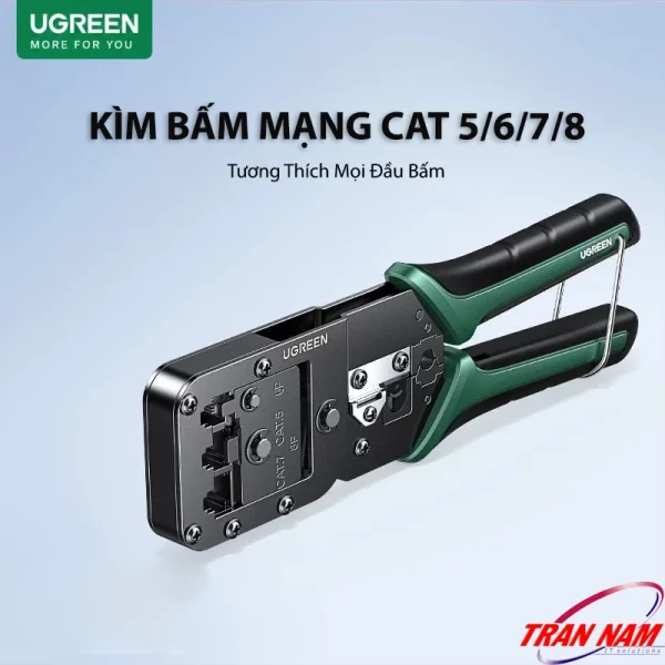 Kìm Bấm Cáp Mạng Đa Năng 3 Trong 1 Ugreen 15115 - Hỗ Trợ Cat5e/6-Cat7/8 2 Kìm bấm mạng đa năng Ugreen 15115 Cat5 Cat6 Cat7 Cat8, hàng chính hãng tại trannampc.com