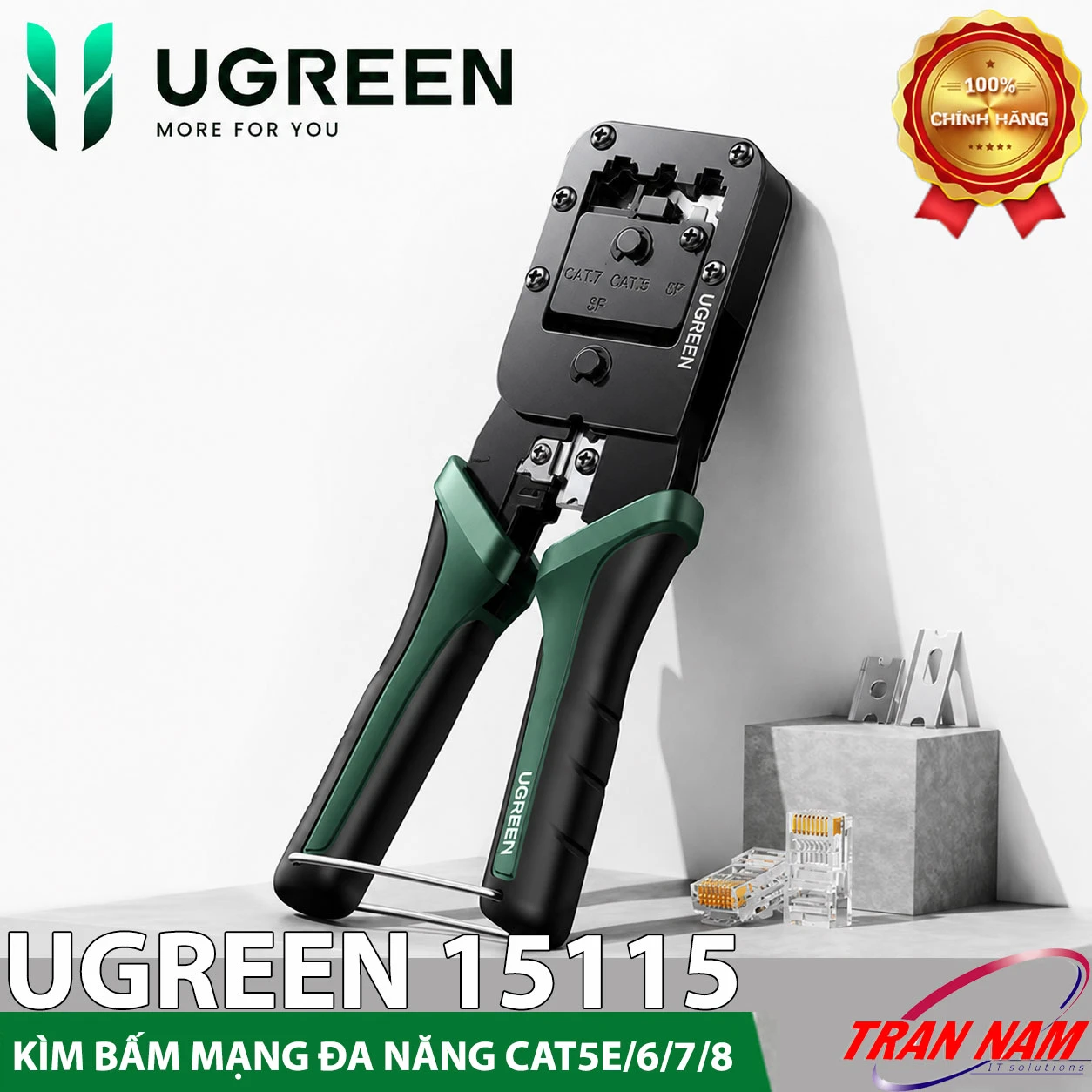 Kìm Bấm Cáp Mạng Đa Năng 3 Trong 1 Ugreen 15115 (1) Kìm bấm mạng đa năng Ugreen 15115 Cat5e Cat6 Cat7 Cat8 chính hãng tại trannampc.com