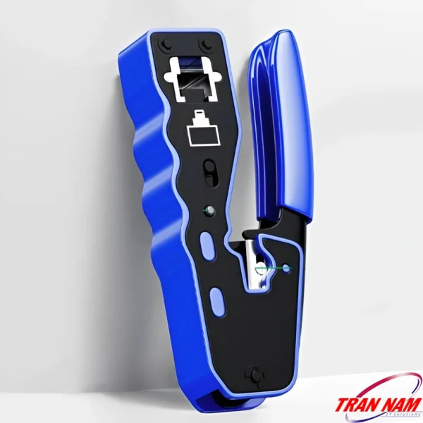 Kìm bấm mạng xuyên thấu DTECH DT-1048 màu xanh dương đen, thiết kế công thái học nhỏ gọn