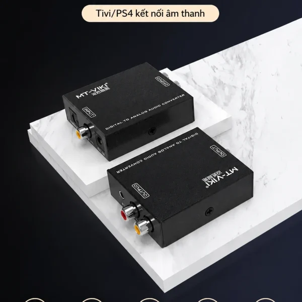 Bộ chuyển đổi âm thanh số MT-VIKI MT-DA21 kết nối Tivi PS4 — giảm nhiễu, cổng tai nghe 3.5mm, nguồn độc lập, tần số lấy mẫu 96kHz