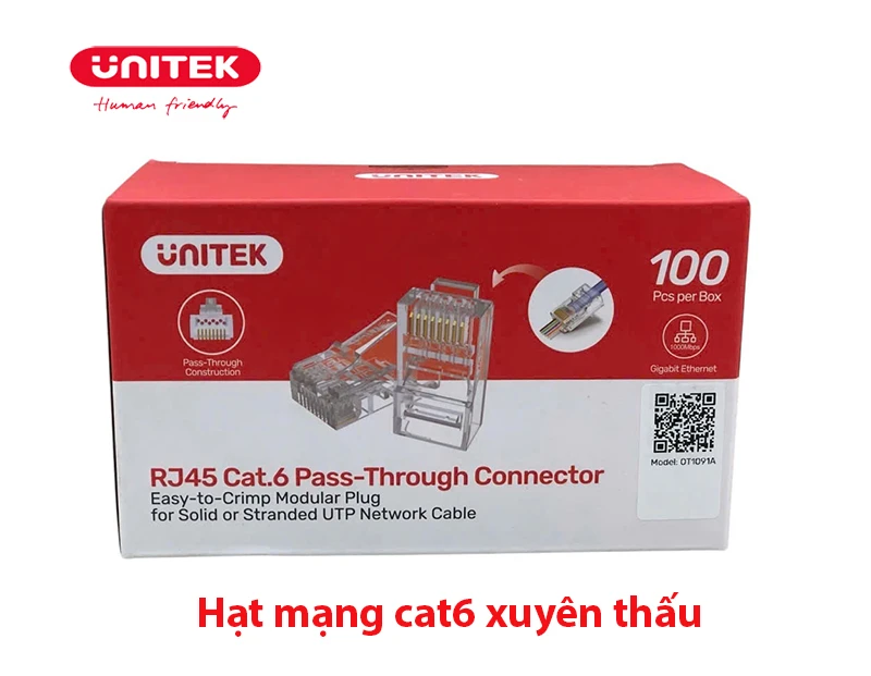 dau-bam-mang-cat6-xuyen-thau-unitek-OT1091ATP01 Đầu Bấm Mạng RJ45 Cat6 Xuyên Thấu Unitek OT1091ATP01