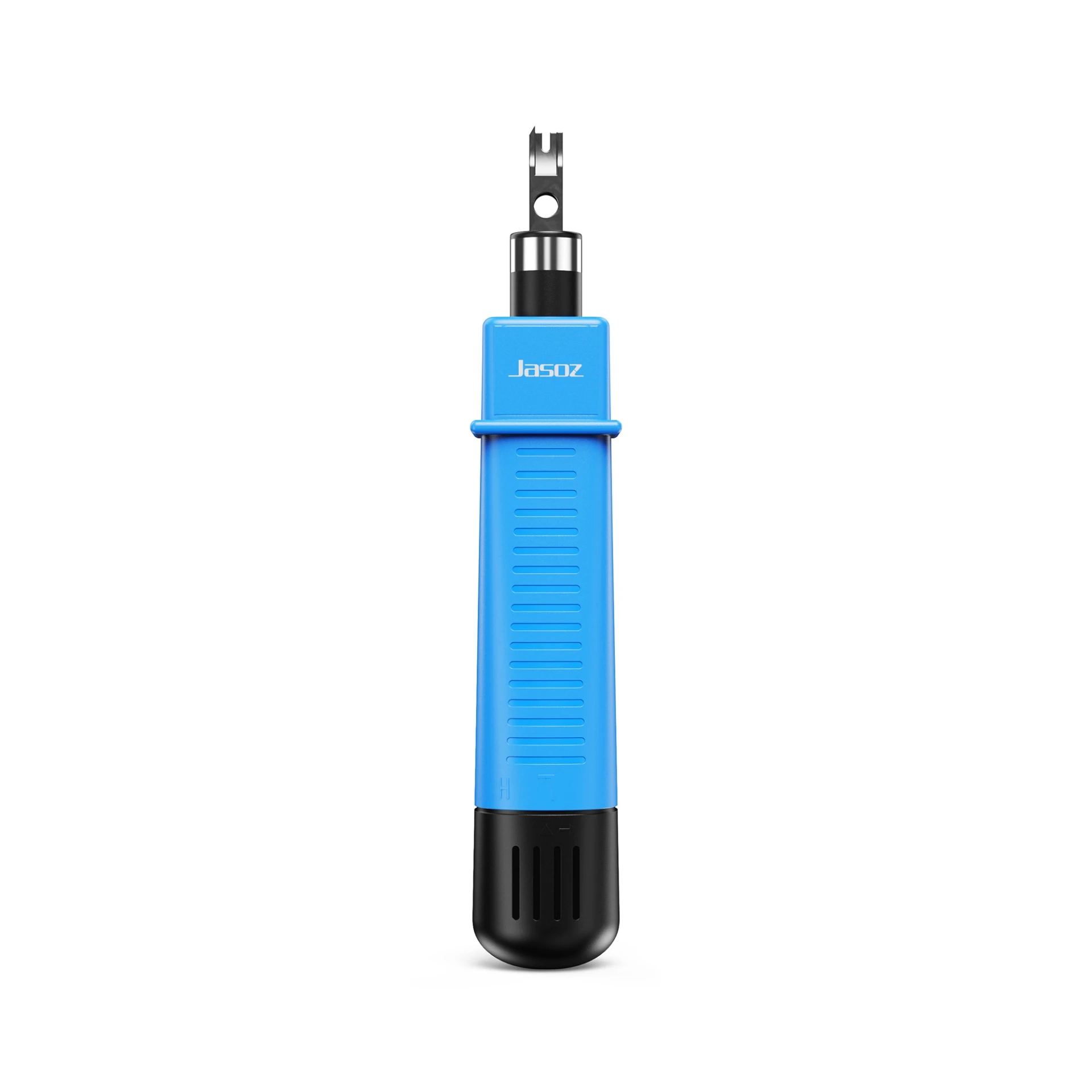 Tool Nhấn Mạng Jasoz T-E316 — Blade 110-Type Tool nhấn mạng Jasoz T-E316 nhìn chính diện — lưỡi blade 110-type hợp kim gắn sẵn, tay cầm ABS xanh chống trượt, điều chỉnh lực Hi/Lo