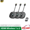 Bộ chia HDMI không dây UNITEK V1711ABK01 Full HD 1080P chính hãng — 1 Transmitter, 2 Receiver kèm đầu chuyển USB-C sang HDMI