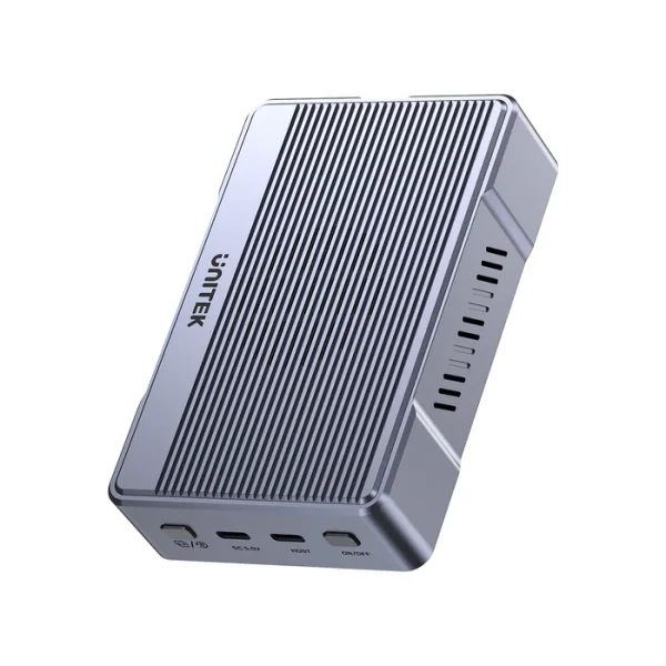 Box SSD M.2 2 khe Nvme/SATA Unitek S1247AGY01 USB-C 20Gbps, RAID và Clone 2 Hộp SSD M.2 Unitek S1247AGY01 với vỏ nhôm có rãnh tản nhiệt và cổng USB